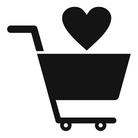 Shop market cart icon simple vector. Selection key desire. Trade items listのイラスト素材