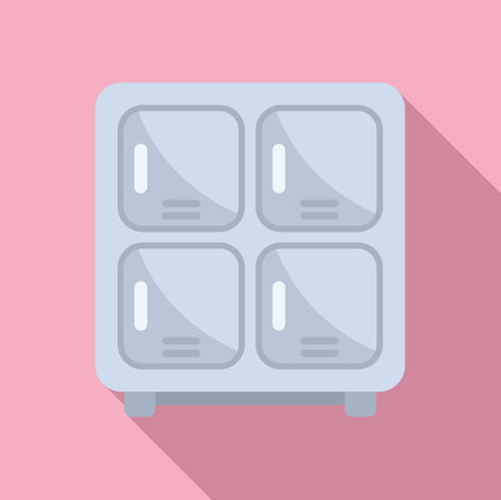 Locker room deposit icon flat vector. Key security indoor. Fixed vault cashのイラスト素材