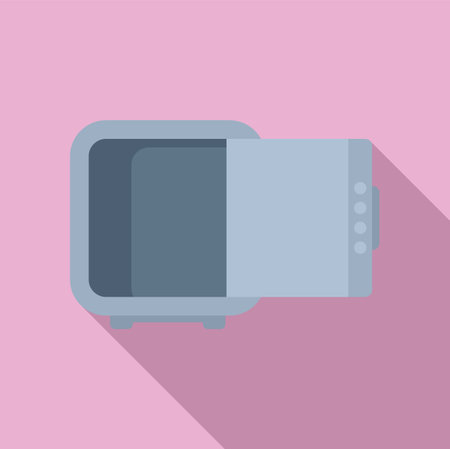 Small money safe box icon flat vector. Home security protection. Online store profitのイラスト素材