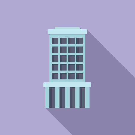 Plan multistory building icon flat vector. Style office. Area plan clinicのイラスト素材