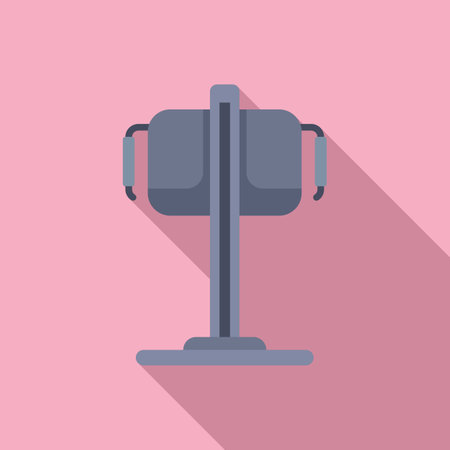 Hospital fluorography device icon flat vector. Patient oncology. Machine ultrasoundのイラスト素材