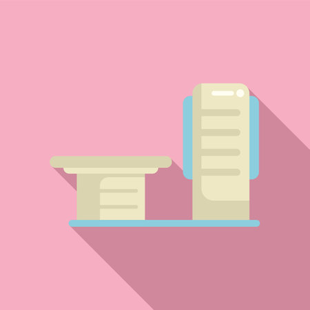 Medical radiology icon flat vector. Diagnostic patient. Cancer patient procedureのイラスト素材