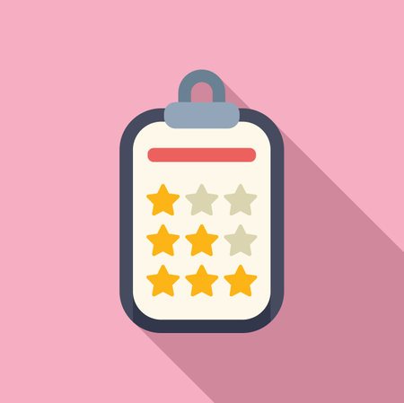 Clipboard ser rank icon flat vector. Cheerful user emotive. Report gameのイラスト素材