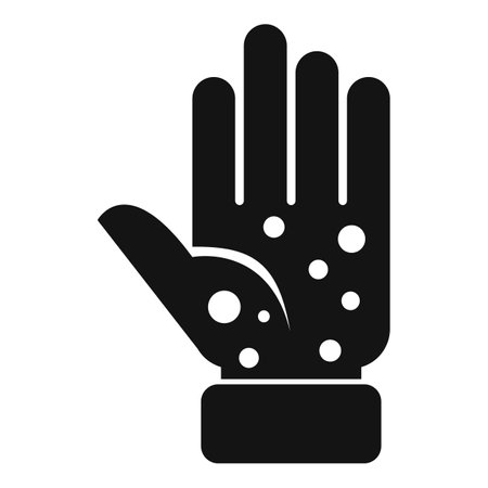 Hand with allergy icon simple vector. Gluten intolerance person disease. Care patient dietのイラスト素材