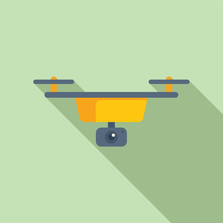 Video smart service icon flat vector. Vehicle cinema operator. Video aviationのイラスト素材