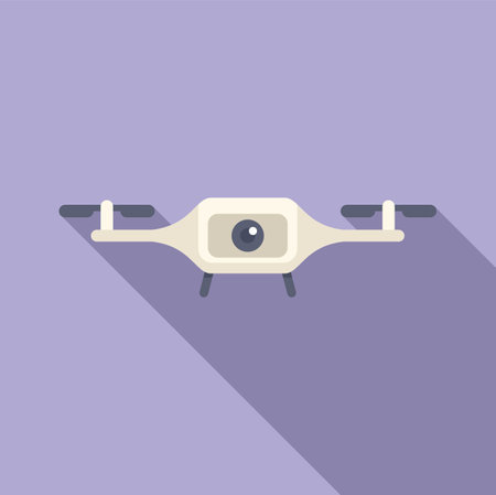 Story flying control icon flat vector. Aero operator. Story drone pilot