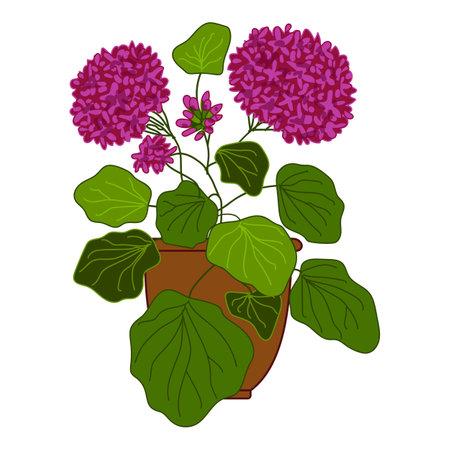 Flower plant pot icon cartoon vector. Office window plant. Leaf interior bushのイラスト素材