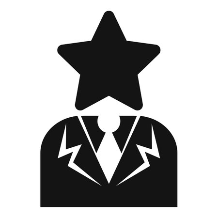 New star candidate icon simple vector. Business manager. Social leaderのイラスト素材