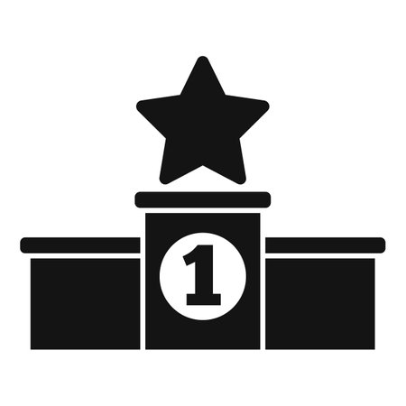 Leader star podium icon simple vector. Job leadership. Champion stageのイラスト素材