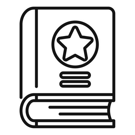Leadership book icon outline vector. Lecture training. Public success readのイラスト素材