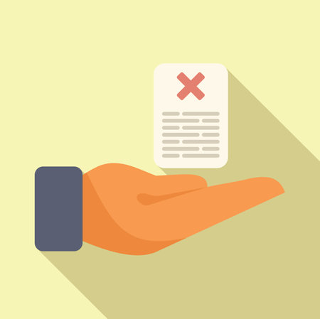 Take care of disclaimer icon flat vector. Legal work. Document termのイラスト素材