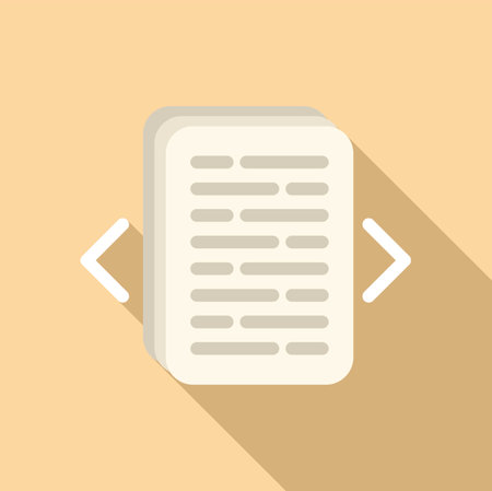 Change digital book page icon flat vector. Online bookstore. App studyのイラスト素材