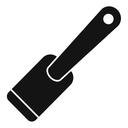 Small spatula icon simple vector. Slotted shape. Food equipment toolのイラスト素材