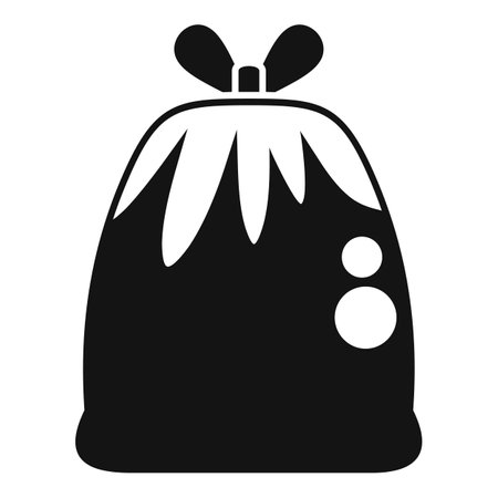 Plastic trash bag icon simple vector. Clean urban general. Pollution reuseのイラスト素材