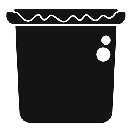 Container with bag for trash icon simple vector. Ecological element. Cleaner utilizationのイラスト素材