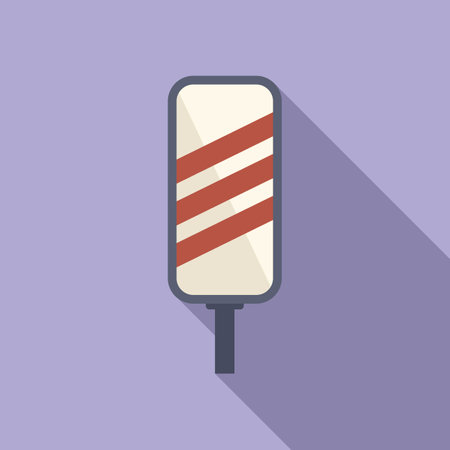 Railway crossing sign distance icon flat vector. Direction control. Warn passのイラスト素材