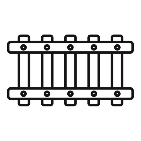 Open railway icon outline vector. Control track. Safety platform levelのイラスト素材