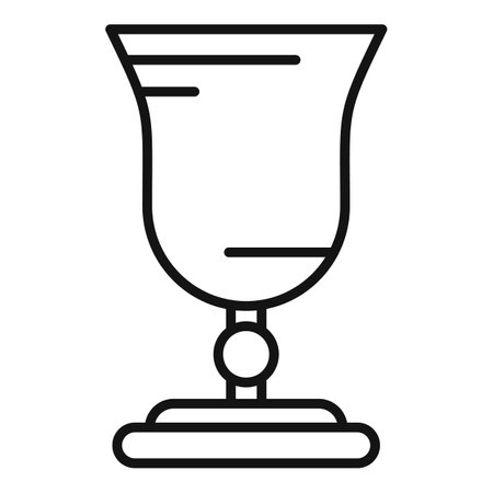 Golden cup drink icon outline vector. Contest prize. Gold ceremonyのイラスト素材