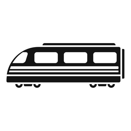 Steel front train icon simple vector. Fast speed move. Passenger transportのイラスト素材