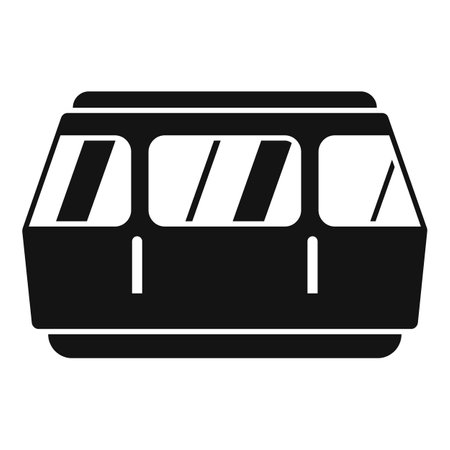 Wide passenger wagon icon simple vector. High speed train. Transit electricのイラスト素材