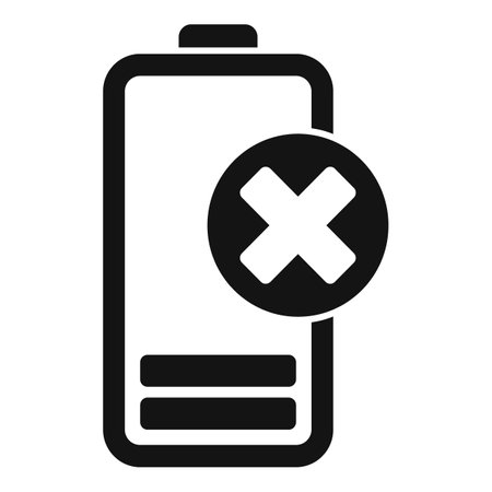 Electro charging battery icon simple vector. Broken element. Level plus timeのイラスト素材