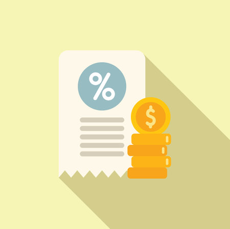 Finance support icon flat vector. Collateral access. Money stack paymentのイラスト素材