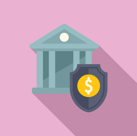 Collateral bank credit icon flat vector. Finance support. Planning helpのイラスト素材