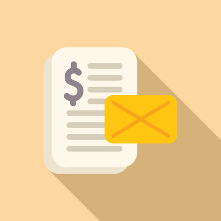 Support mail help finance icon flat vector. Collateral credit. Economy planningのイラスト素材