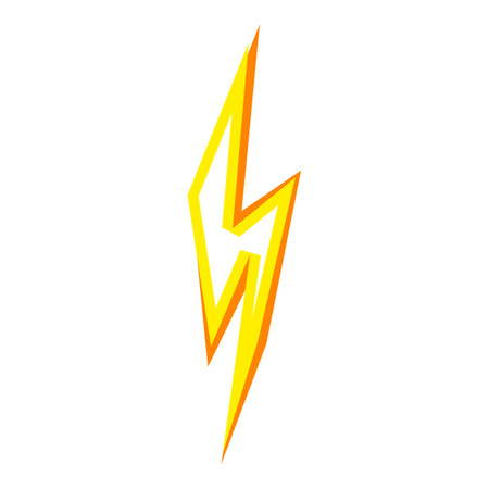 Climate lightning bolt icon cartoon vector. Charge shock. Storm speedのイラスト素材