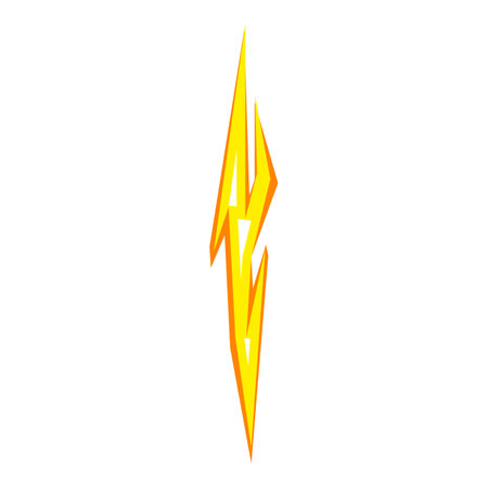 Glow bolt icon cartoon vector. Shape sign charge. Electrical shockのイラスト素材