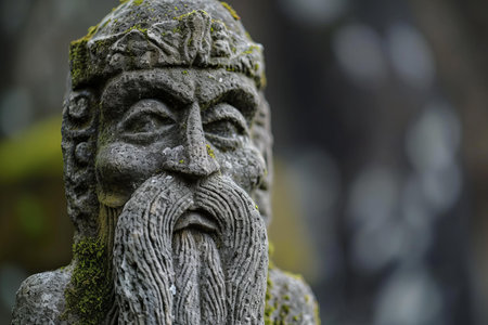 Timeless Ancient man greek statue. Rome white. Generate Aiの素材