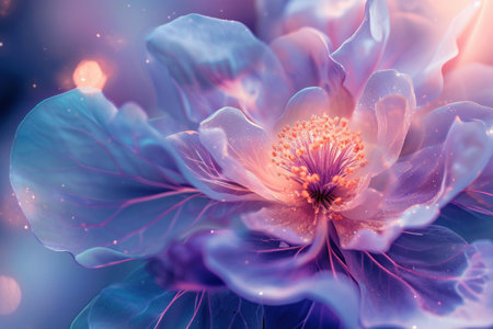 Intricate Abstract flower background. Floral bloom. Generate Aiの素材