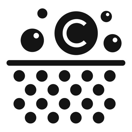 Vector illustration featuring an abstract pattern of black bubbles on white backgroundのイラスト素材