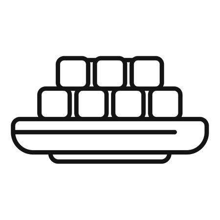 Black and white vector illustration of a stylized container ship in line art styleのイラスト素材
