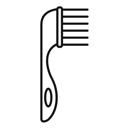 Minimalist black and white line art toothbrush illustration for dental care and hygiene, isolated on a simple backgroundのイラスト素材