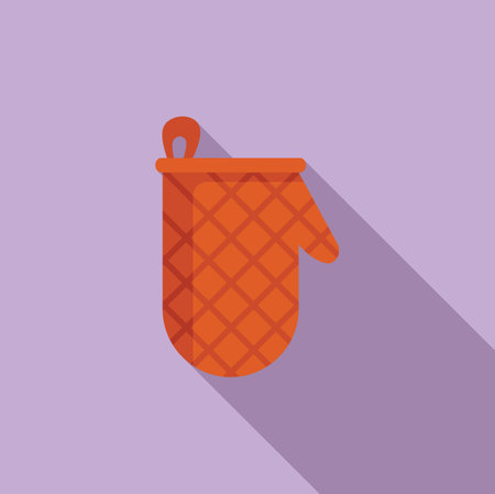 Flat design illustration of a kitchen oven mittのイラスト素材