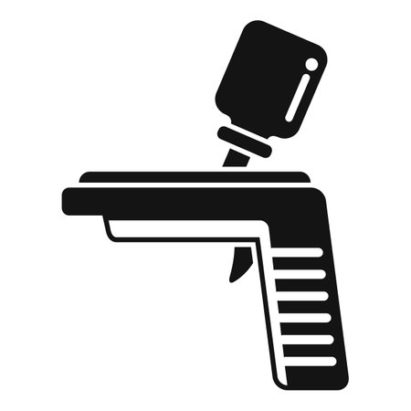 Handheld barcode scanner icon in black and white vector illustration for scanning retail products at point of sale checkout, symbolizing modern technology and inventory managementのイラスト素材