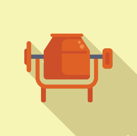 Flat design icon of a blender with dumbbells, symbolizing nutrition and exercise balanceのイラスト素材