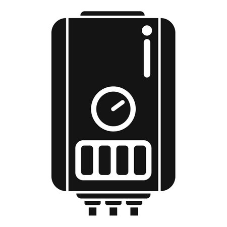 Vector illustration of an instant water heater icon, isolated on a white backgroundのイラスト素材
