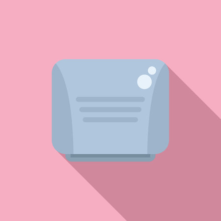 Minimalist icon of a modern air conditioning unit on a pink backgroundのイラスト素材