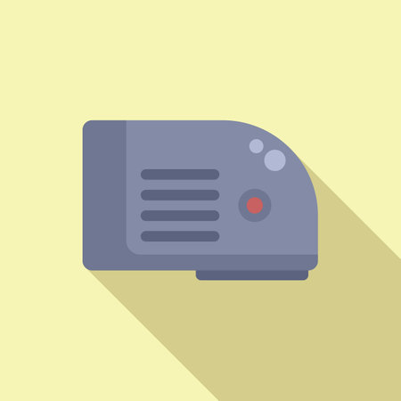 Minimalistic vector graphic of a modern projector, ideal for presentations and media conceptsのイラスト素材