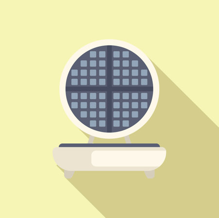 Modern flat design of a standalone solar panel on a yellow background, illustrating sustainable energyのイラスト素材