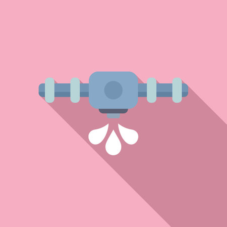Minimalist flat design illustration of a satellite with a pink background, ideal for tech conceptsのイラスト素材