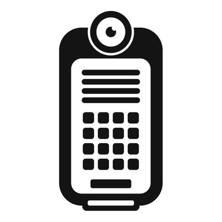 Black and white silhouette of an oldfashioned remote control, ideal for tech graphicsのイラスト素材