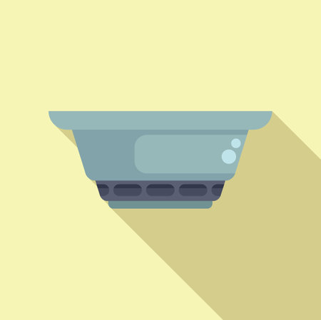 Simple and modern flat design of a shopping basket icon on a yellow backgroundのイラスト素材