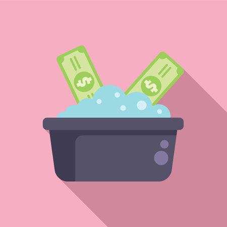 Someone is laundering money, cleaning dirty cashのイラスト素材