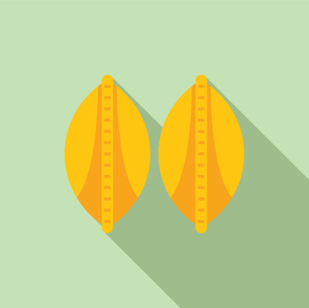 Simple flat design icon of a pair of yellow industrial tanks, perfect for representing storage or processingのイラスト素材