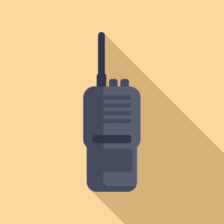 Handheld two way radio, perfect for communication on the jobのイラスト素材