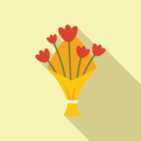 Celebrating a special occasion by giving a vibrant bouquet of flowersのイラスト素材