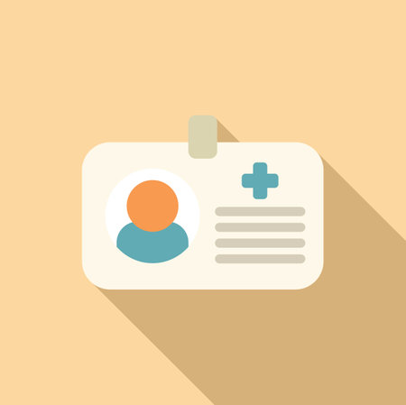 Medical id card identifying a doctor, nurse, or other healthcare workerのイラスト素材
